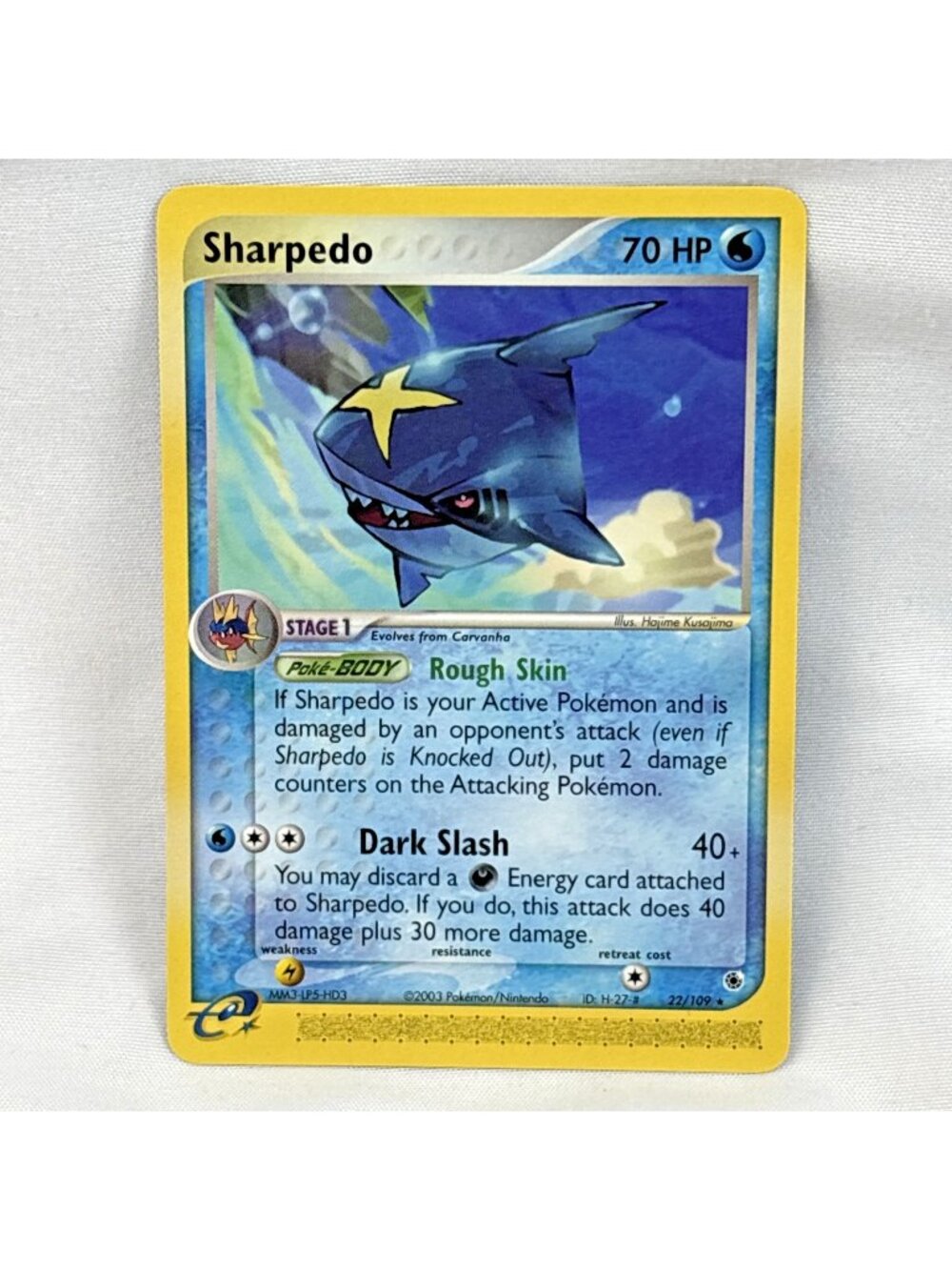 Sharpedo 22/109 - Non-Holo Rare - Ruby and Sapphire - Pokemon Card - NM/LP